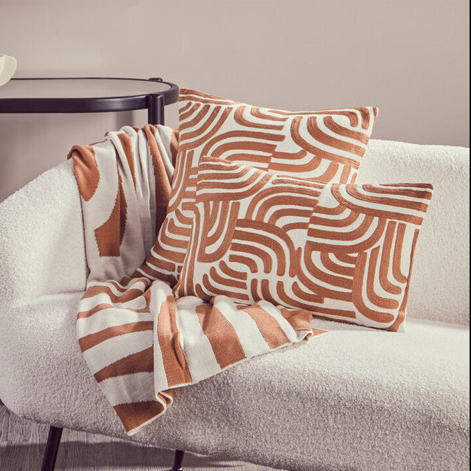 Bosie Ozella Natural and Terracotta Cushion - Image 2