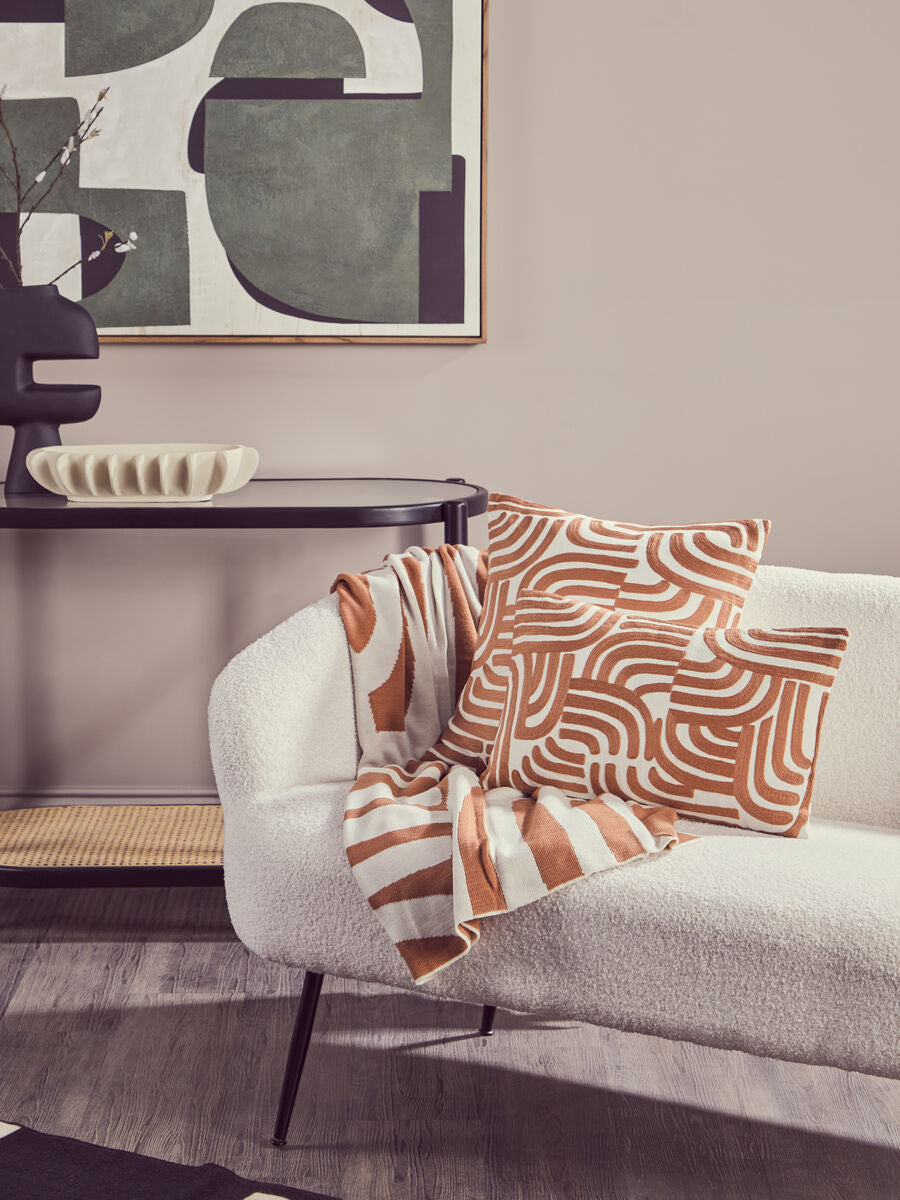 Bosie Ozella Natural and Terracotta Cushion