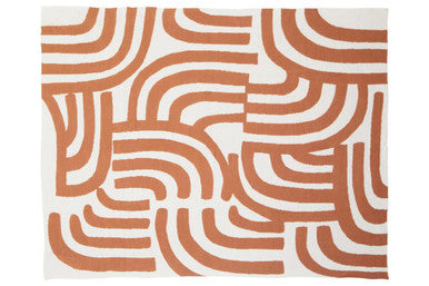 Bosie Ozella Natural And Terracotta Throw - Image 1
