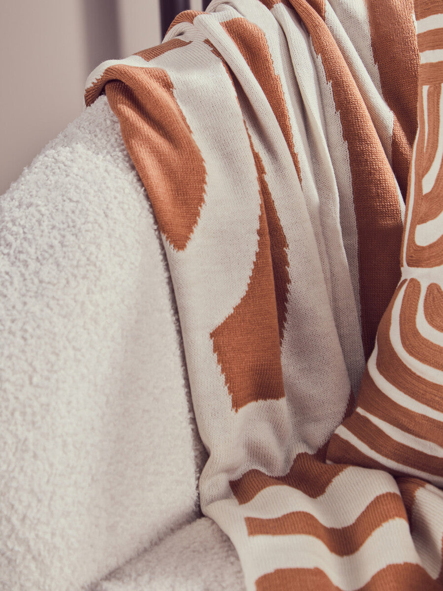 Bosie Ozella Natural And Terracotta Throw - Image 16
