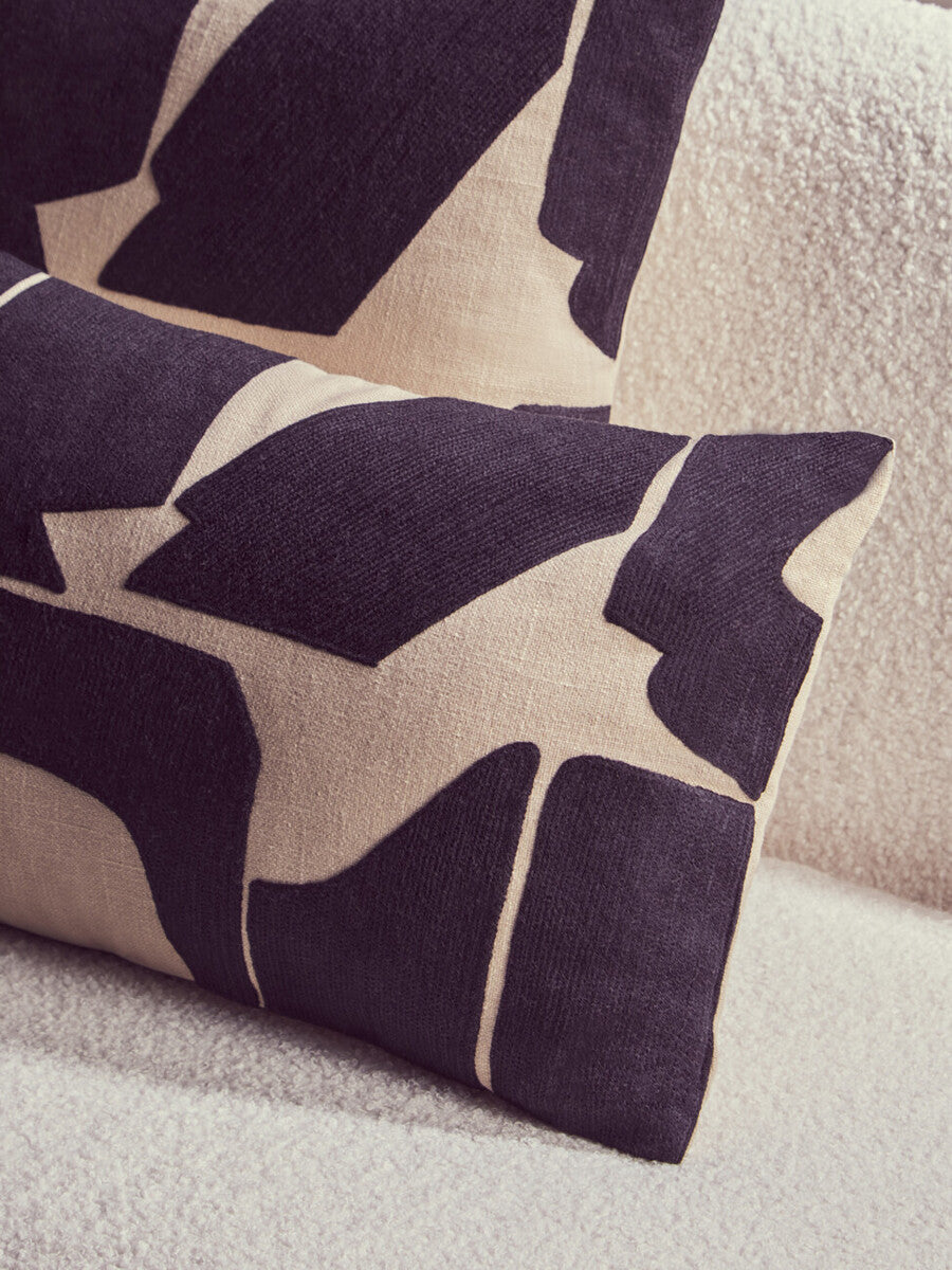 Bosie Ozella Rectangular Natural and Black Cushion - Image 5