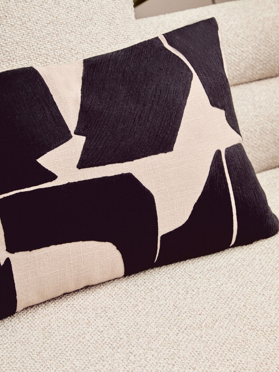 Bosie Ozella Rectangular Natural and Black Cushion