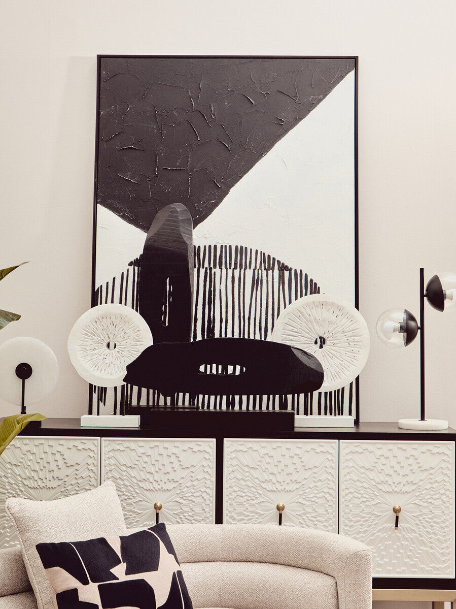 Bosie Ozella Rectangular Natural and Black Cushion