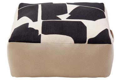 Bosie Ozella Natural And Black Square Floor Cushion - Image 3