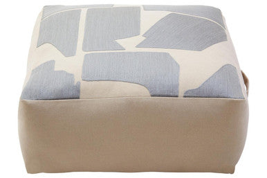 Bosie Ozella Natural And Grey Square Floor Cushion