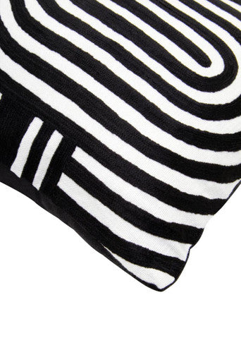Bosie Ozella Black And White Cushion