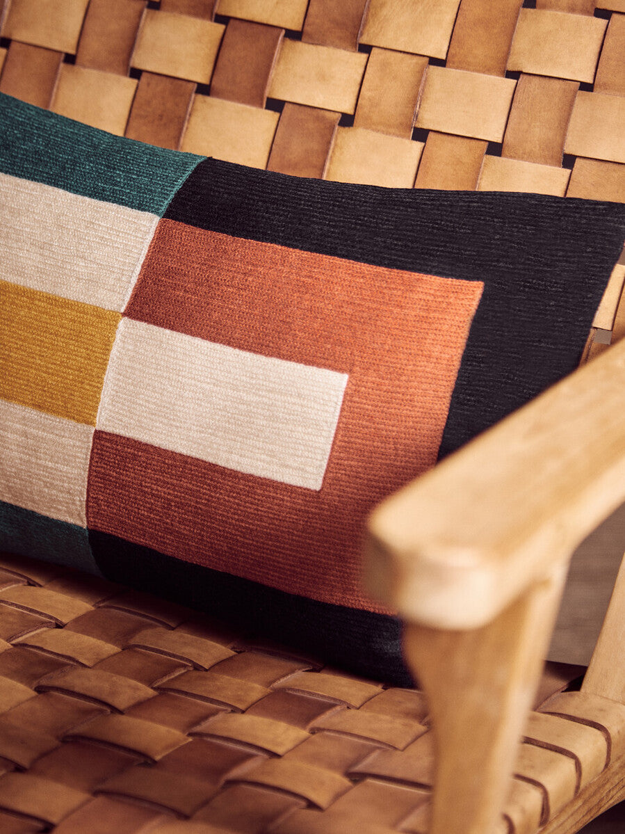 Bosie Ozella Multi Coloured Rectangular Cushion