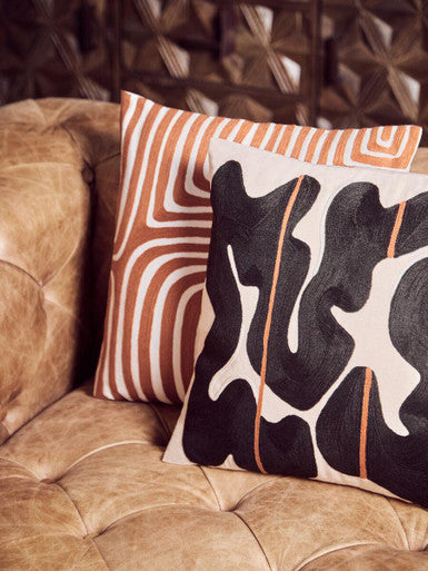 Bosie Ozella Rust And White Cushion - Image 6