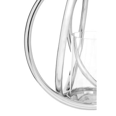 Aura Medium Silver Finish Candle Holder