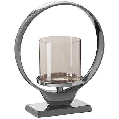 Cirqua Small Silver Finish Candle Holder