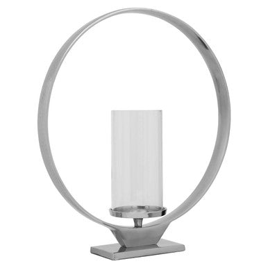 Cirqua Large Silver Finish Candle Holder - Image 3