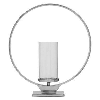 Cirqua Large Silver Finish Candle Holder