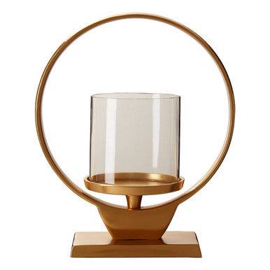 Cirqua Small Gold Finish Candle Holder
