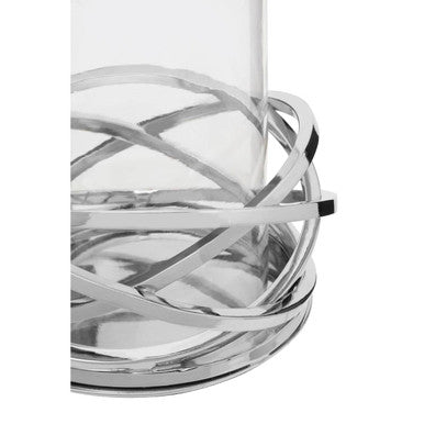 Luna Twist Small Silver Finish Candle Holder