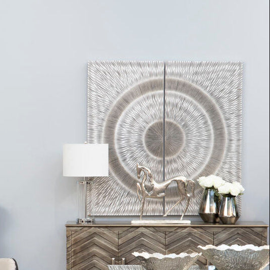 Modello Silver Wood Carving Wall Art - Image 1