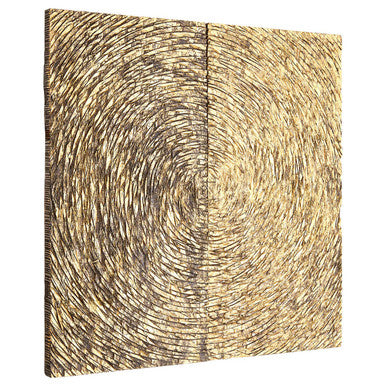 Modello Wood Carving Gold Finish Wall Art