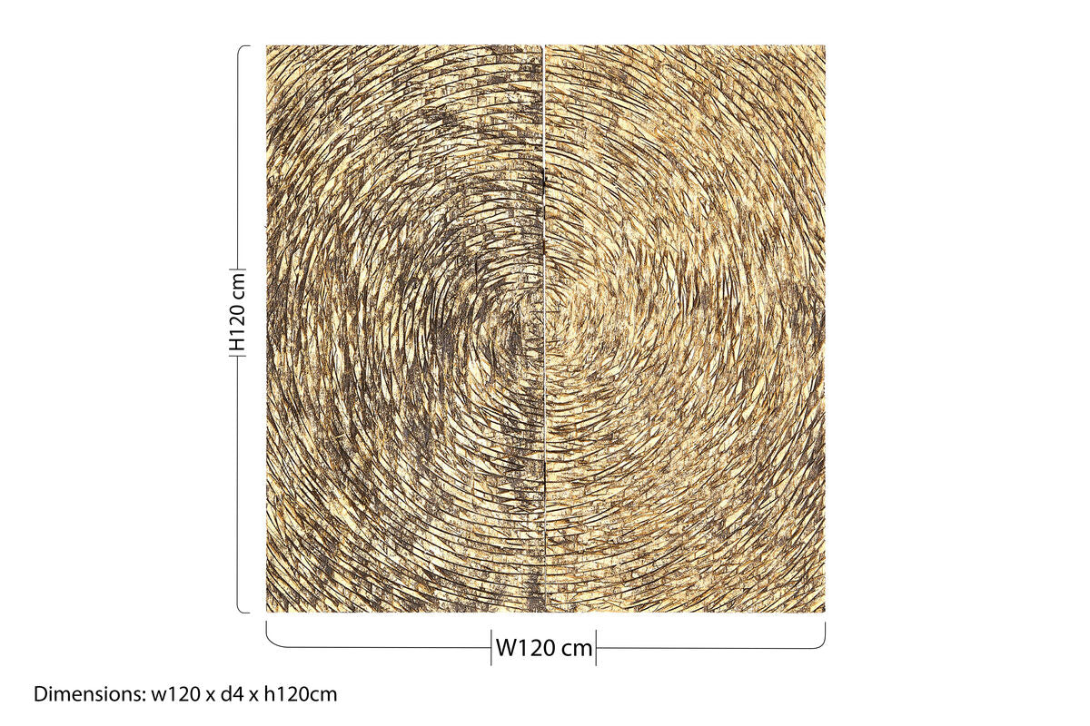 Modello Wood Carving Gold Finish Wall Art - Image 8