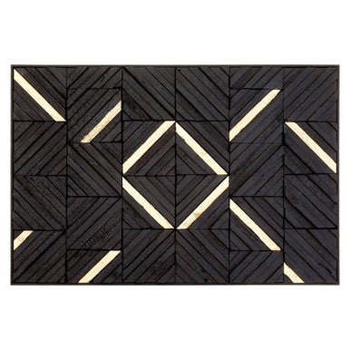 Modello Black Wood Carving Wall Art - Image 1
