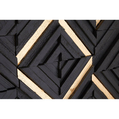 Modello Black Wood Carving Wall Art