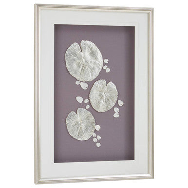 Nason Silver Leaf Design Wall Art with Wooden Frame - Image 5
