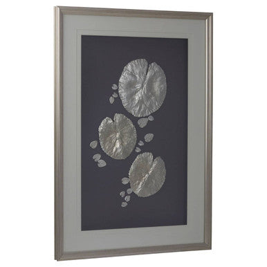 Nason Silver Leaf Design Framed Wall Art
