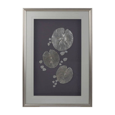 Nason Silver Leaf Design Framed Wall Art