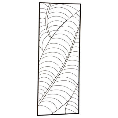 Trento Small Black Leaf Design Wall Art