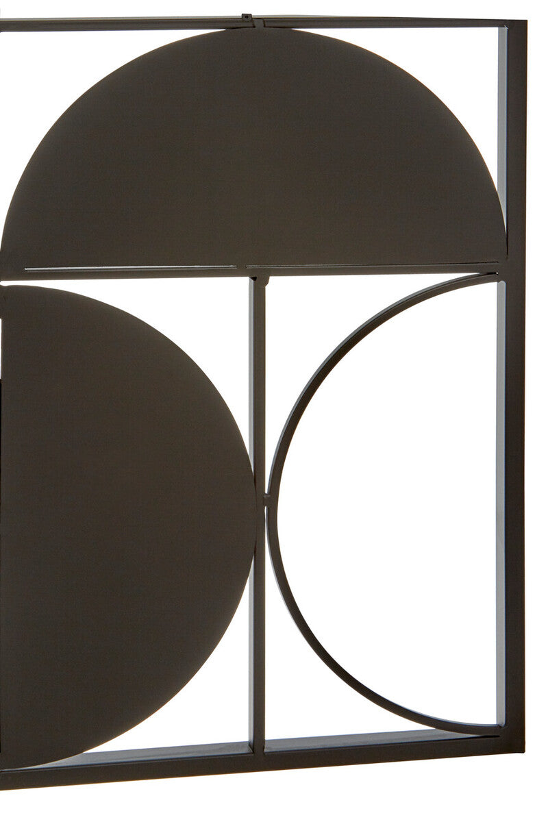 Trento Black Finish Semicircle Wall Art