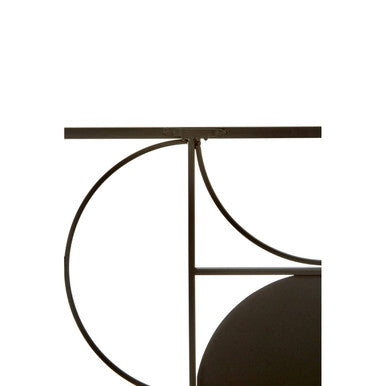 Trento Black Finish Semicircle Wall Art