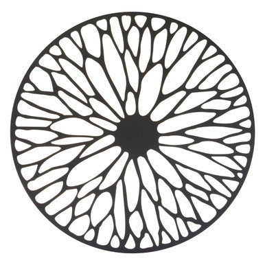 Trento Medium Black Floral Design Wall Art