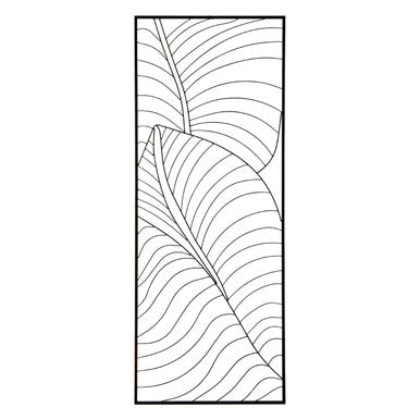 Trento Large Black Leaf Design Wall Art