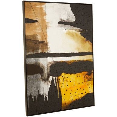 Astratto Black And Ochre Wall Art - Image 3