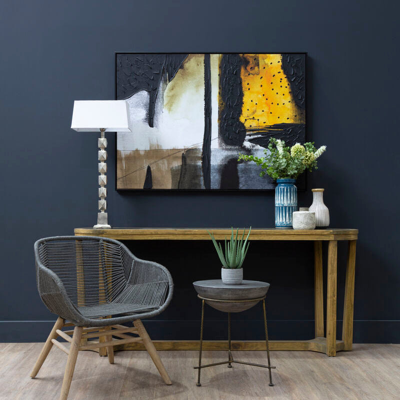 Astratto Black And Ochre Wall Art - Image 2