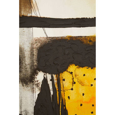 Astratto Black And Ochre Wall Art