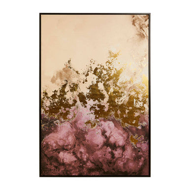 Astratto Cream And Mauve Wall Art