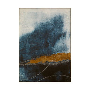 Astratto Blue And Gold Wall Art