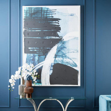 Astratto Blue and Black Wall Art