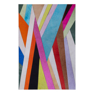 Safira Genuine Leather Striped Wall Art - Image 1