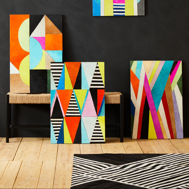 Safira Genunie Leather Abstract Wall Art - Image 4