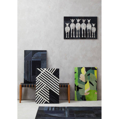 Safira Leather Patchwork Zebra Wall Art