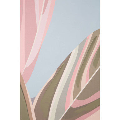Astratto Pastel Leaves Canvas Wall Art