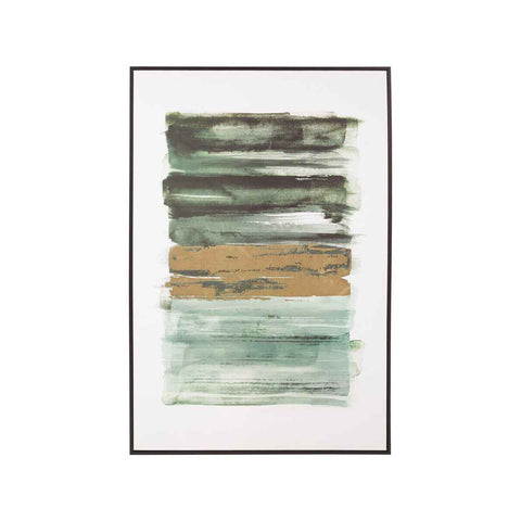 Astratto Canvas Green and Gold Wall Art