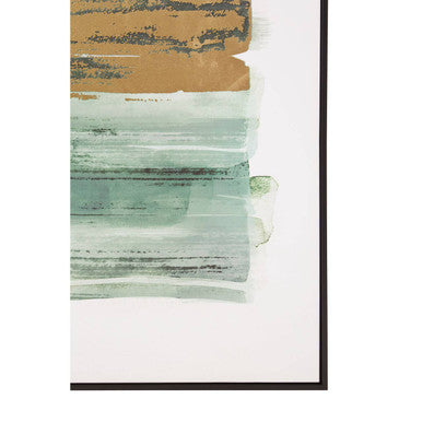 Astratto Canvas Green and Gold Wall Art