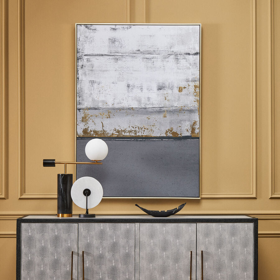 Astratto Grey and Gold Foil Wall Art - Image 3