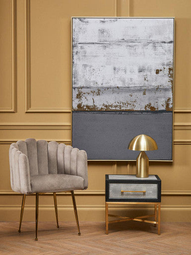 Astratto Grey and Gold Foil Wall Art