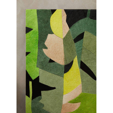 Safira Botanical Hair on Leather Print Wall Art