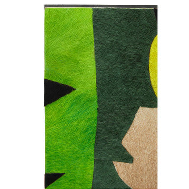 Safira Botanical Hair on Leather Patchwork Wall Art - Image 8