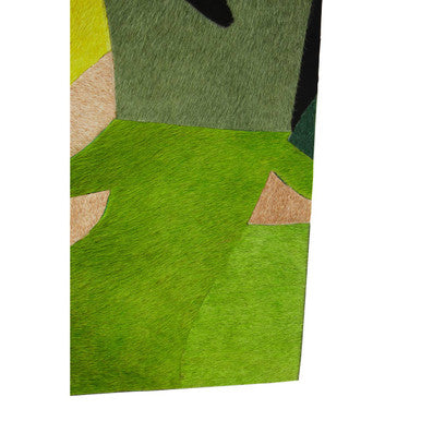 Safira Botanical Hair on Leather Patchwork Wall Art - Image 10