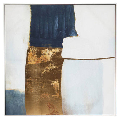 Astratto Blue And Gold Foil Wall Art - Image 2