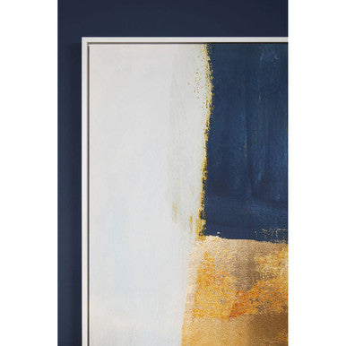 Astratto Blue And Gold Foil Wall Art